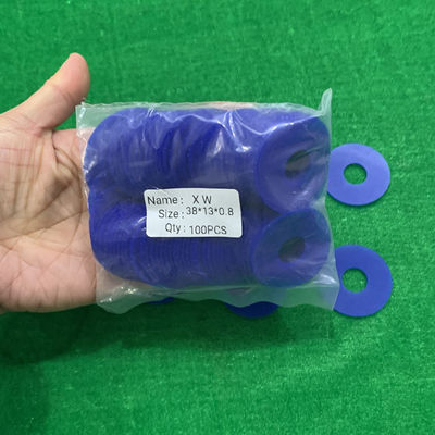 38x15x0.8mm اللون الأزرق مصاص مطاطي مسطح لآلات الطباعة المضادة لأجزاء بديلة