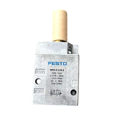 المصنع الأصلي FESTO الملف اللولبي صمام MFH-3-1/8S سلسلة 0692 الألومنيوم والنحاس رمادي فاتح لآلة طباعة الأوفست